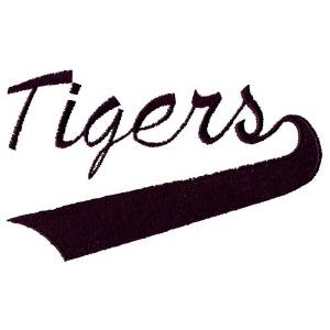 Picture of Tigers Lettering Machine Embroidery Design