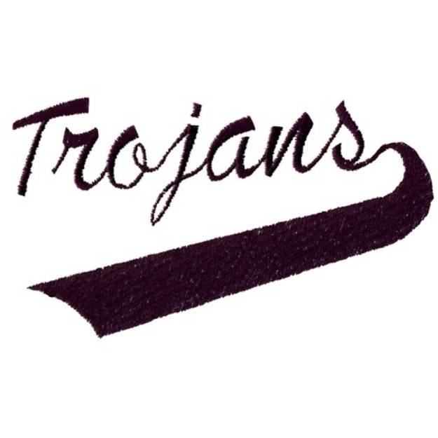 Picture of Trojans Lettering Machine Embroidery Design