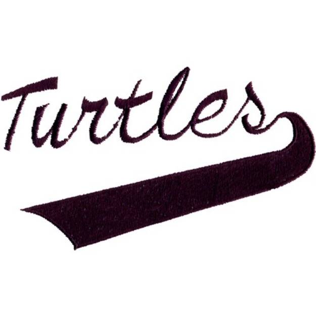 Picture of Turtles Lettering Machine Embroidery Design