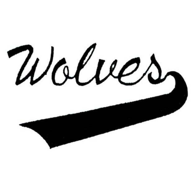 Picture of Wolves Lettering Machine Embroidery Design