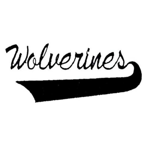 Picture of Wolverines Lettering Machine Embroidery Design