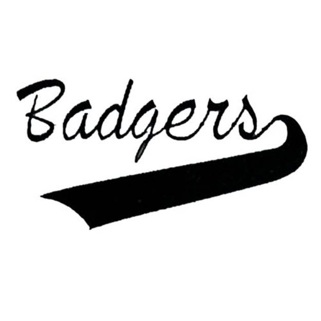 Picture of Badgers Lettering Machine Embroidery Design