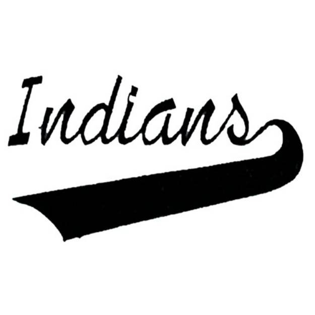 Picture of Indians Lettering Machine Embroidery Design