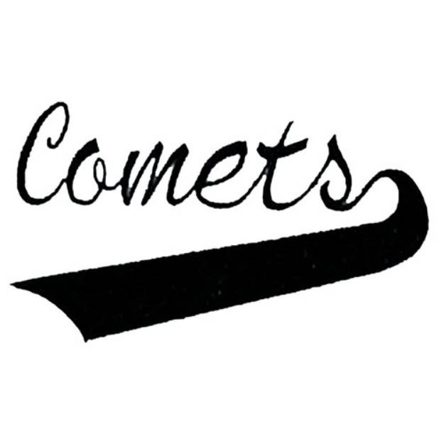 Picture of Comets Lettering Machine Embroidery Design