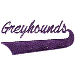 Picture of Greyhounds Lettering Machine Embroidery Design