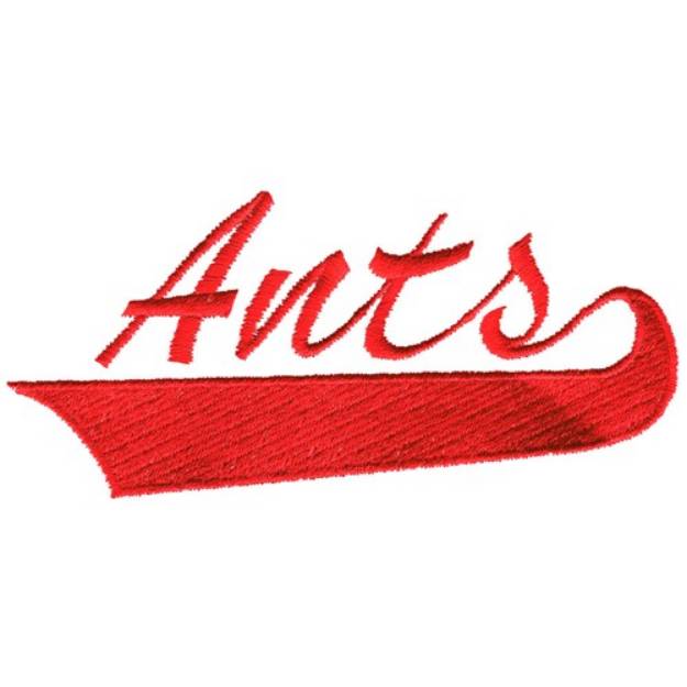 Picture of Ants Lettering Machine Embroidery Design