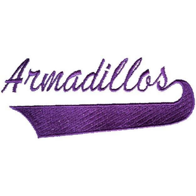Picture of Armadillos Lettering Machine Embroidery Design