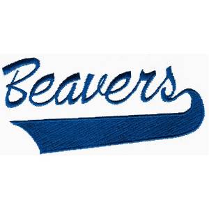 Picture of Beavers Lettering Machine Embroidery Design