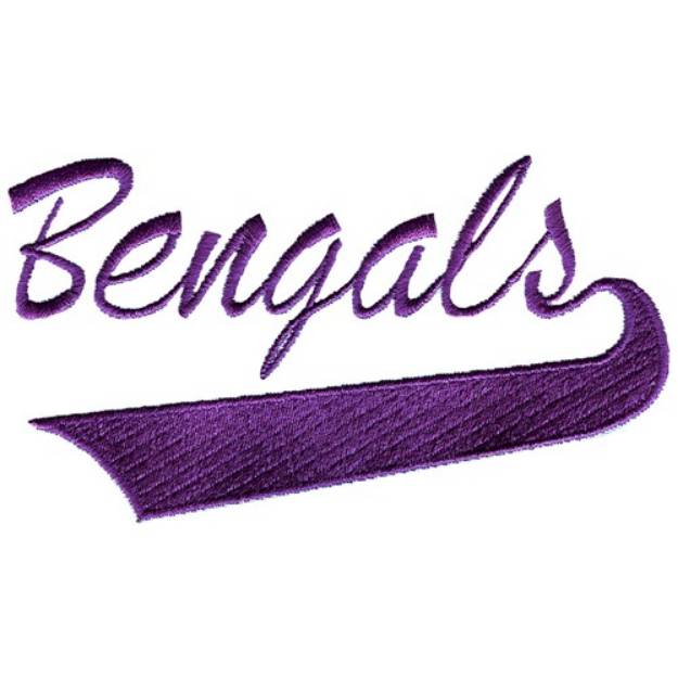 Picture of Bengals Lettering Machine Embroidery Design
