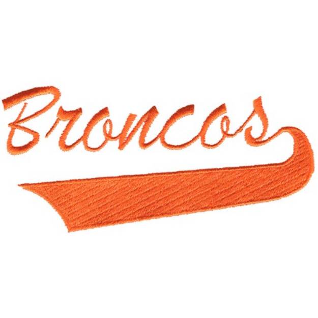 Picture of Broncos Lettering Machine Embroidery Design