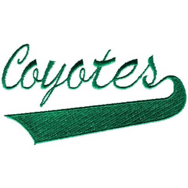 Picture of Coyotes Lettering Machine Embroidery Design