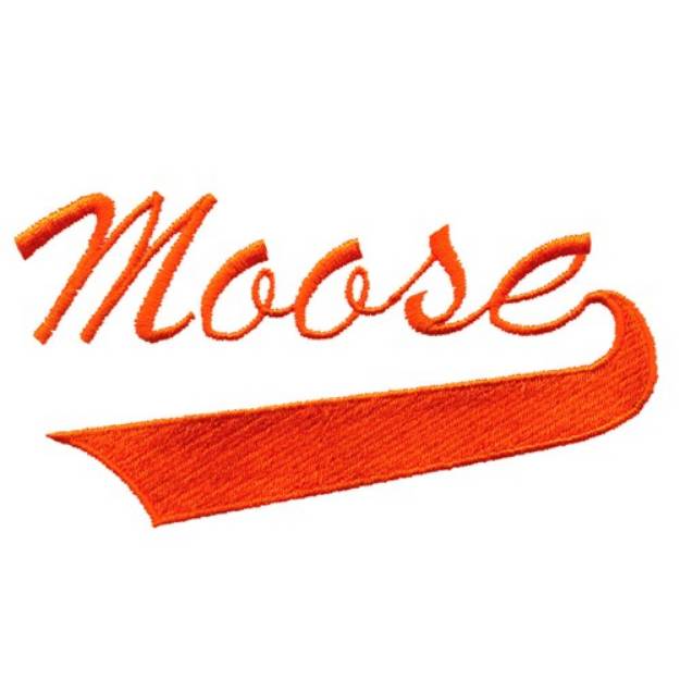 Picture of Moose Lettering Machine Embroidery Design