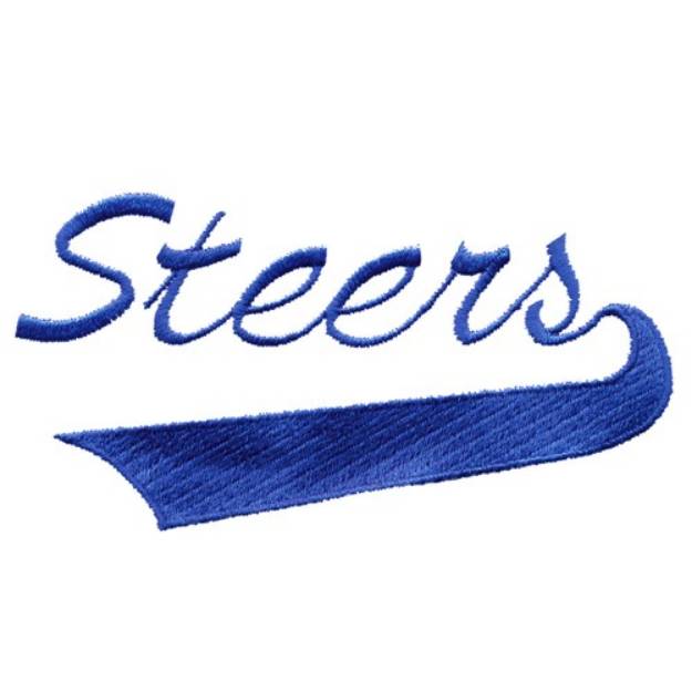 Picture of Steers Lettering Machine Embroidery Design