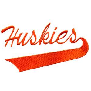 Picture of Huskies Lettering Machine Embroidery Design