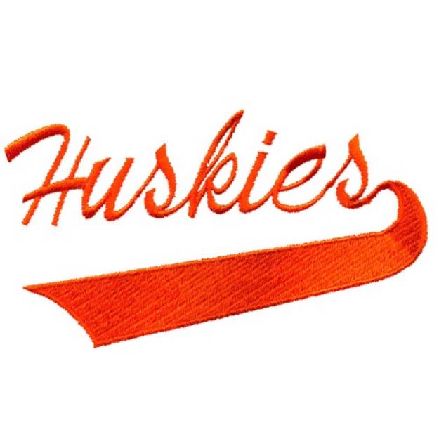 Picture of Huskies Lettering Machine Embroidery Design