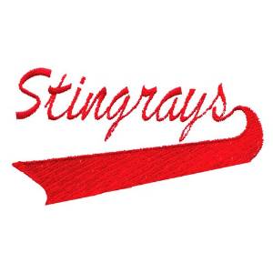 Picture of Stingrays Lettering Machine Embroidery Design