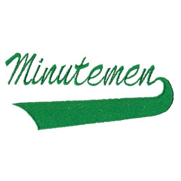 Picture of Minutemen Lettering Machine Embroidery Design