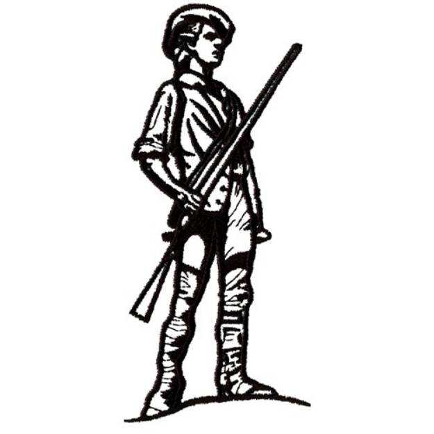 Picture of Minuteman Outline Machine Embroidery Design