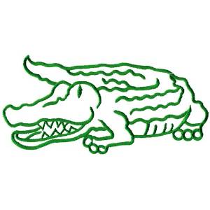Picture of Gator Outline Machine Embroidery Design