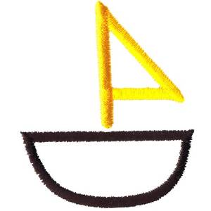 Picture of Abstract Sailboat Machine Embroidery Design