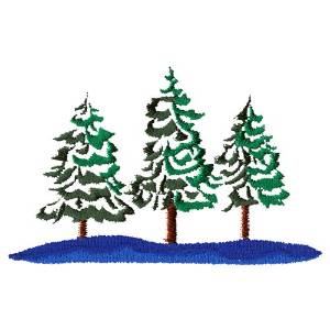 Picture of Pine Trees Machine Embroidery Design
