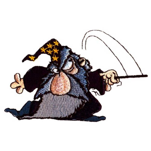 Picture of Cartoon Wizard Machine Embroidery Design