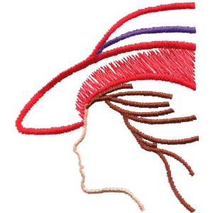 Picture of Lady Silhouette Machine Embroidery Design