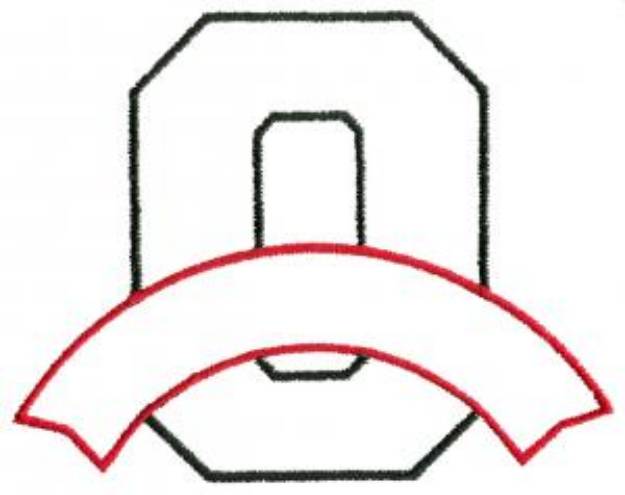 Picture of Athletic Banner O Machine Embroidery Design