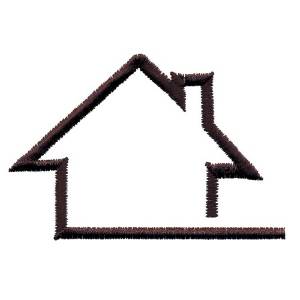 Picture of House Outline Machine Embroidery Design