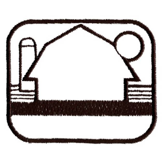 Picture of Barn Logo Outline Machine Embroidery Design