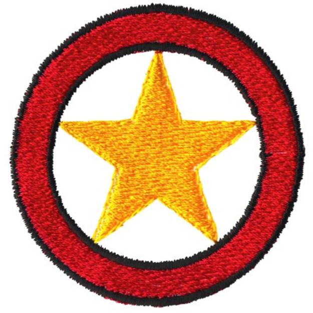 Picture of Star Circle Badge Machine Embroidery Design