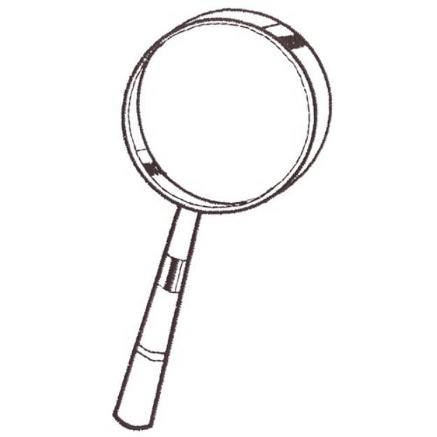 Picture of Magnifying Glass Outline Machine Embroidery Design