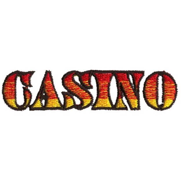 Picture of Casino text Machine Embroidery Design