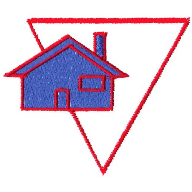 Picture of House Logo Machine Embroidery Design