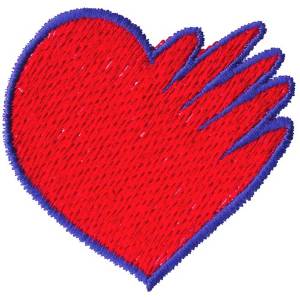 Picture of Hand and Heart Machine Embroidery Design