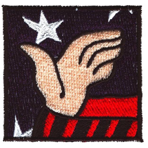 Picture of Hand Logo Machine Embroidery Design