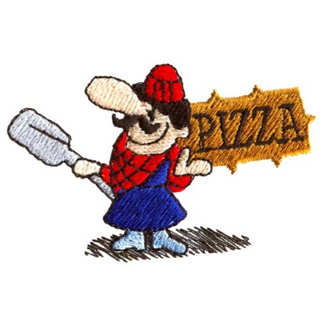 Picture of Pizza Man Machine Embroidery Design