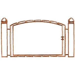 Picture of Fence Outline Machine Embroidery Design