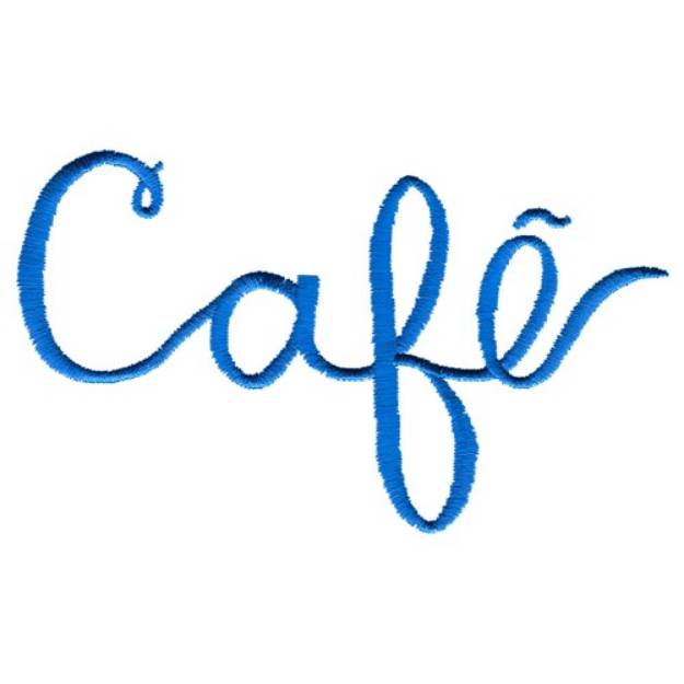 Picture of Café Text Machine Embroidery Design