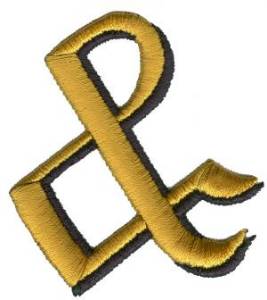 Picture of Old English Ampersand Machine Embroidery Design