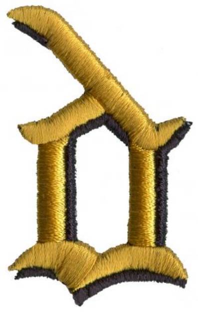 Picture of Old English d Machine Embroidery Design