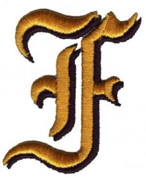 Picture of Old English F Machine Embroidery Design