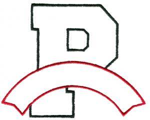 Picture of Athletic Banner P Machine Embroidery Design