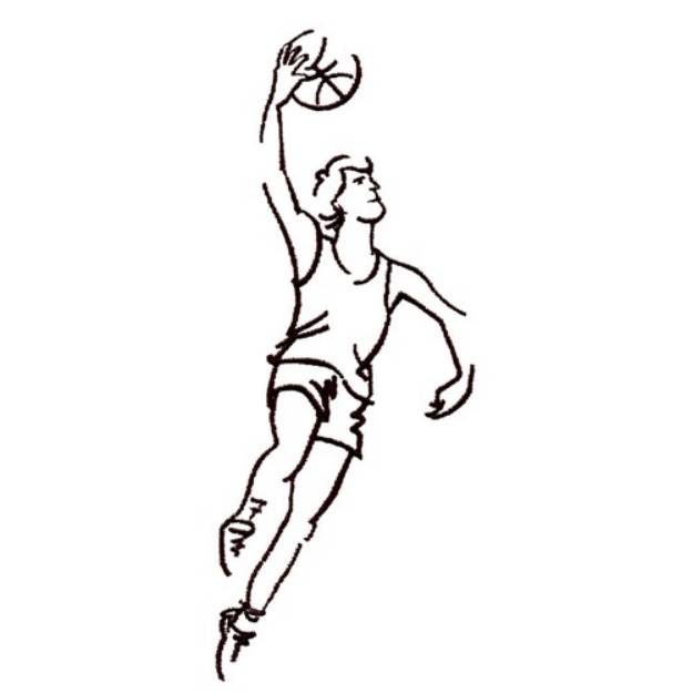 Picture of Boy Shooting Basketball Machine Embroidery Design