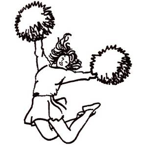 Picture of Cheerleader Girl Machine Embroidery Design