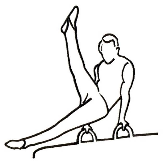 Picture of Male Gymnast Machine Embroidery Design