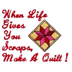 Picture of Lifes Scraps Quilting Machine Embroidery Design