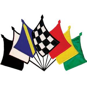 Picture of Racing Flags Applique Machine Embroidery Design