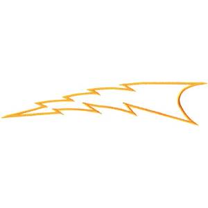 Picture of Lightning Bolt Outline Machine Embroidery Design
