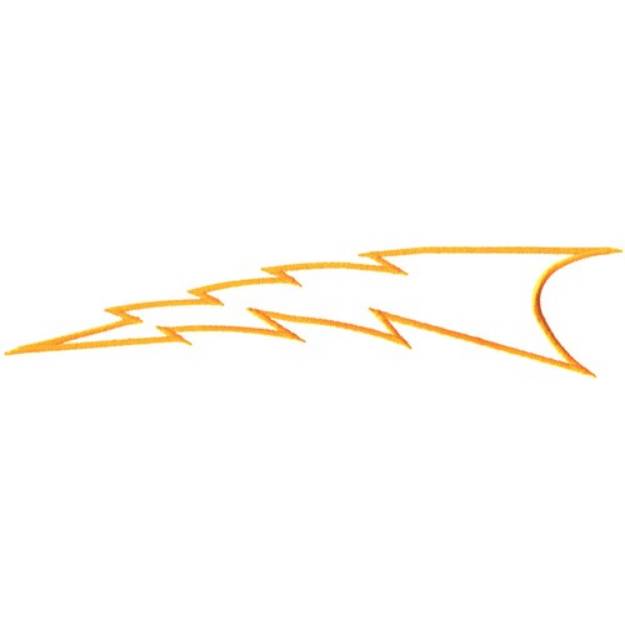 Picture of Lightning Bolt Outline Machine Embroidery Design